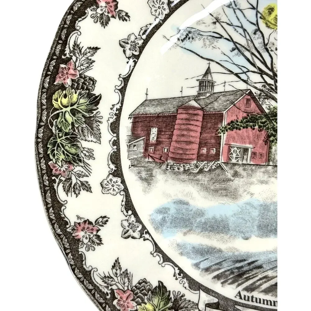 Johnson Bros Friendly Village England Autumn Mists 2007 Collector Dinner Plate